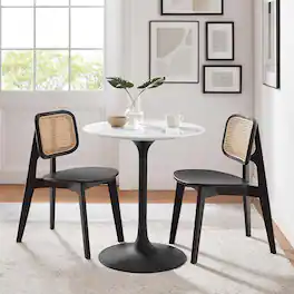 Modway - Lippa Round 28" Dining Table - Black White