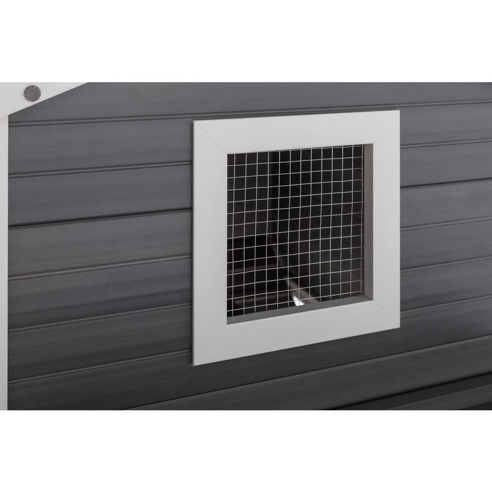 Alt View 1. New Age Pet - ECOFLEX Urban Farm Garden Chicken Coop - Grey/White.