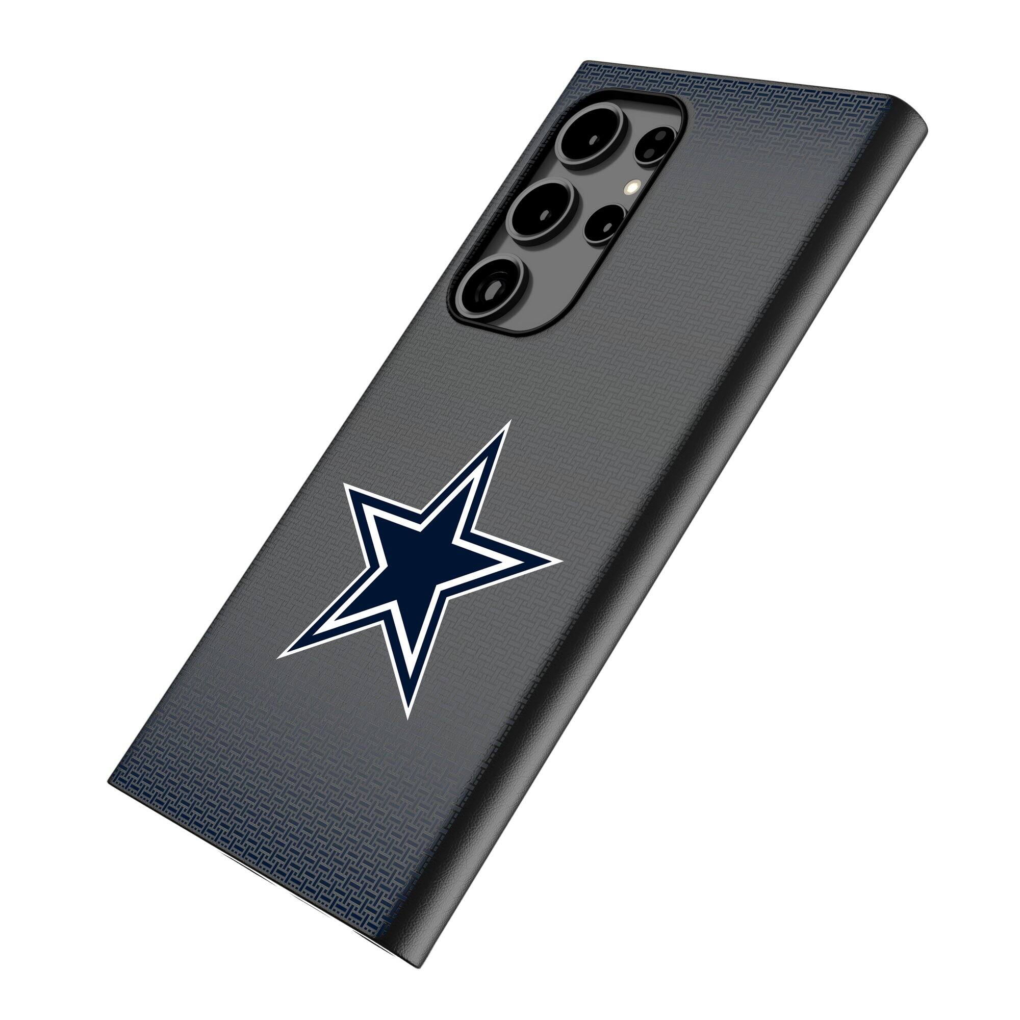 Alt View 1. Keyscaper - Dallas Cowboys Linen Galaxy Magnetic Bump Case - S25 - Black.
