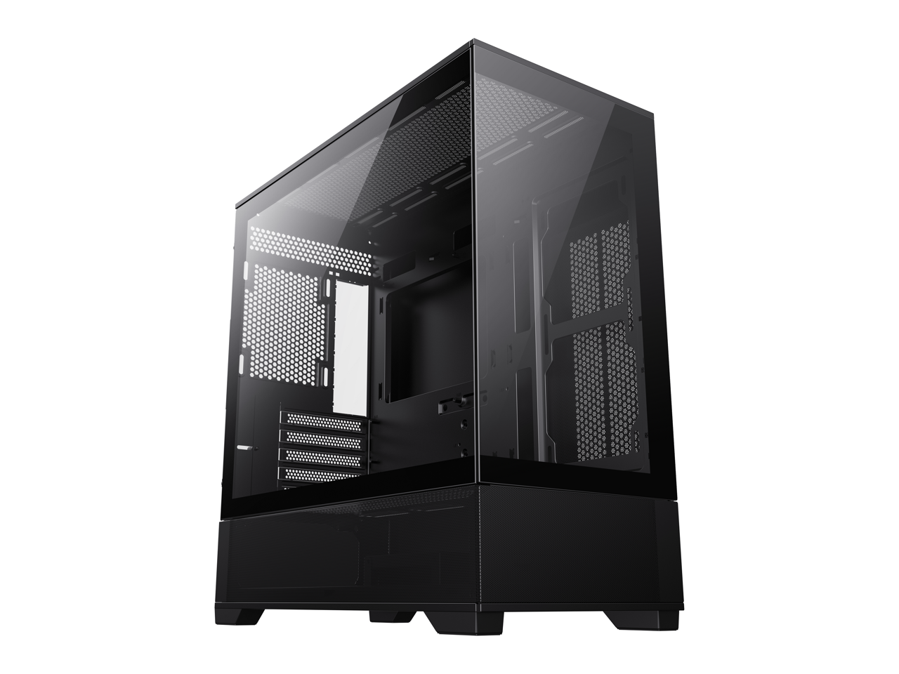 GAMEMAX - VISTA MB Black USB3.0 Micro-ATX Tower Tempered Glass Computer Case. Fan is Not Included. - Black