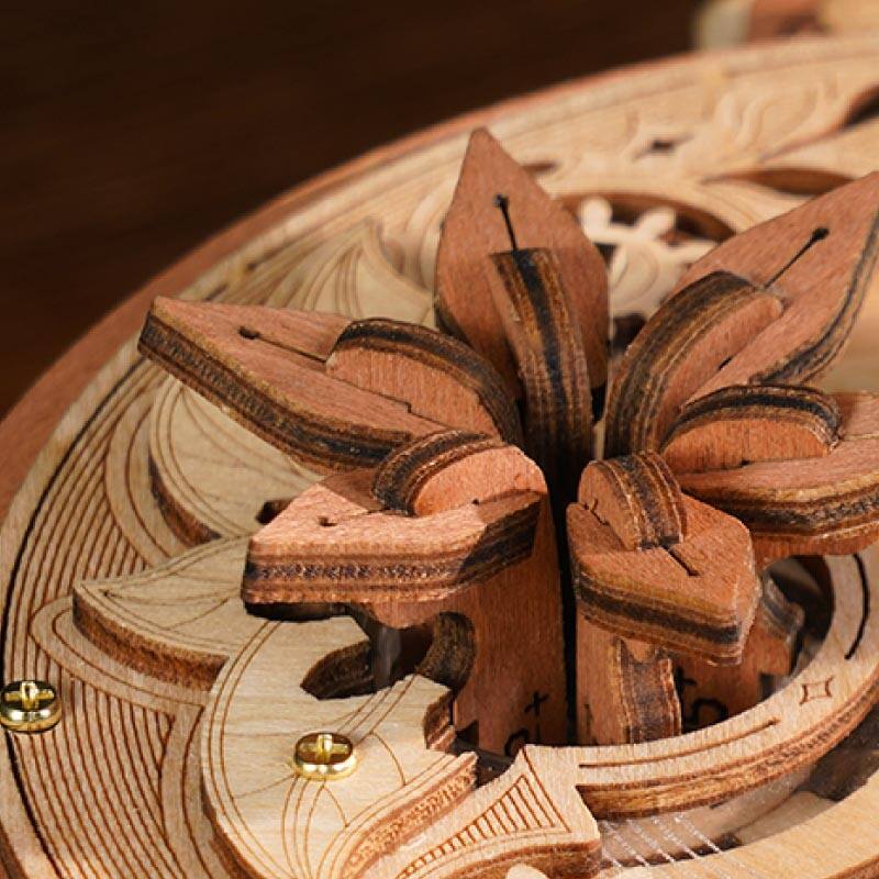 Alt View 8. ROKR - ROKR 3D Wooden Puzzles Diva Phonograph Music Box Mechanical Model Kit to Build, AMK82.