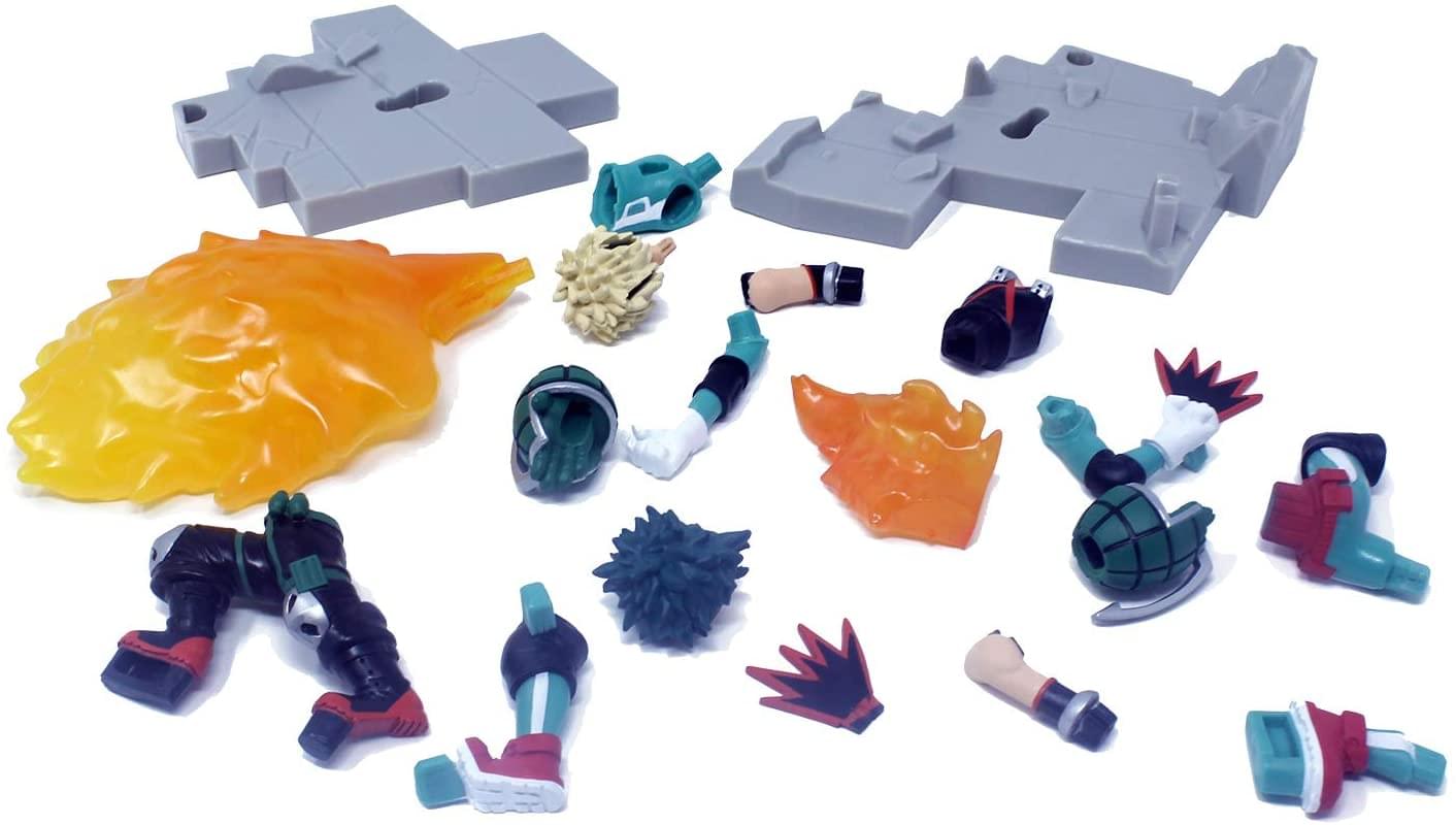 Alt View 2. Just Toys LLC - My Hero Academia Mega Craftable Figure Diorama | Deku vs Bakugo - Green.