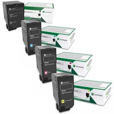 Front. Lexmark - Genuine 4-Pack 74C10 Black, Cyan, Magenta, Yellow.
