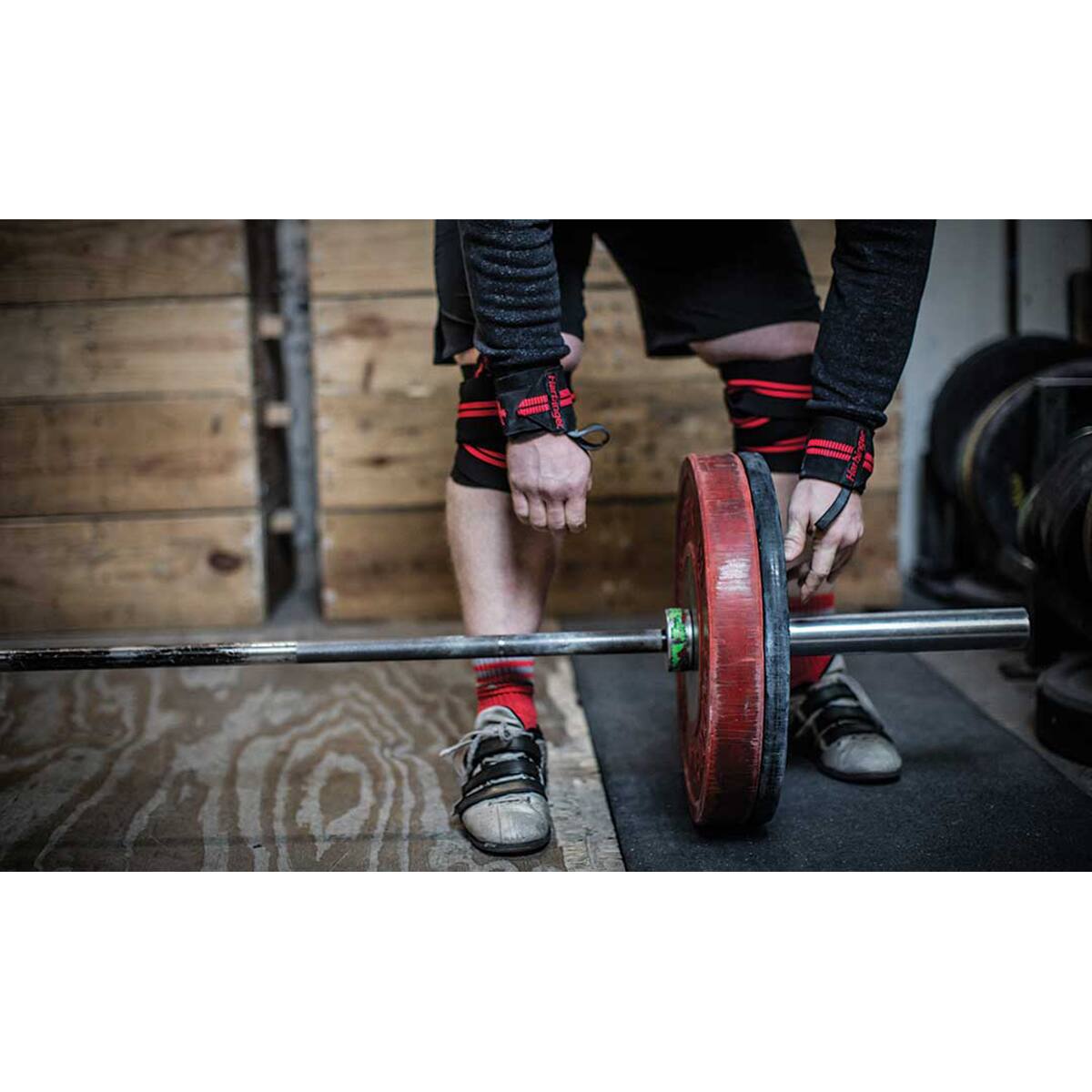 Alt View 6. Harbinger - Harbinger Red Line Weight Lifting Wrist Wraps - Black.