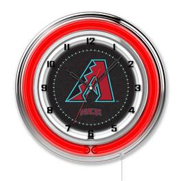Holland Bar Stool Co. - Arizona Diamondbacks 19" Double Neon Wall Clock - Multicolor