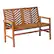 Left. Walker Edison - Patio Outdoor Windsor Acacia Wood Garden Bench - Brown.
