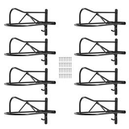 VEVOR - Wall Mount Saddle Rack, 27.3 x 16.3 x 12.5 in, 8 Packs Horse Saddle Rack with Pad Bar, Portable Saddle Stand for English - Matte Black