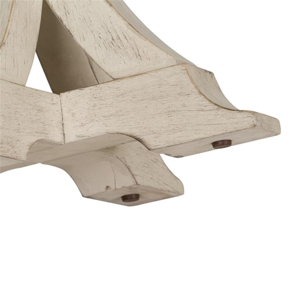 Left. Liberty Furniture Industries - Farmhouse Reimagined Round Chair Side Table in Antique White w/ Chestnut Top - White.
