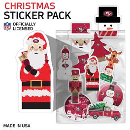 Fan Creations - San Francisco 49ers Holiday Sticker Set - Multicolor