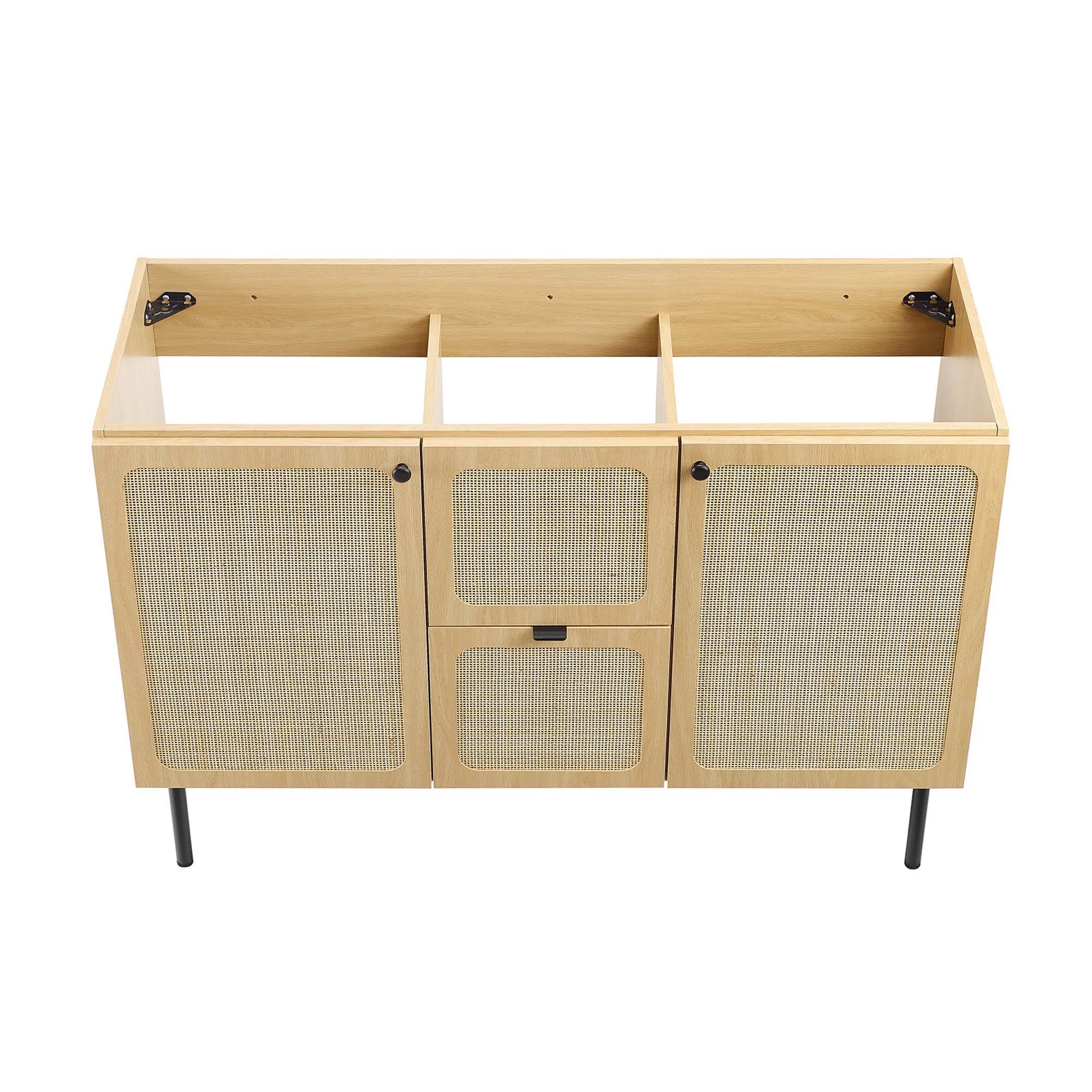 Alt View 6. Modway - Chaucer Bathroom Cabinet Basin Not Included by Modway - Oak.