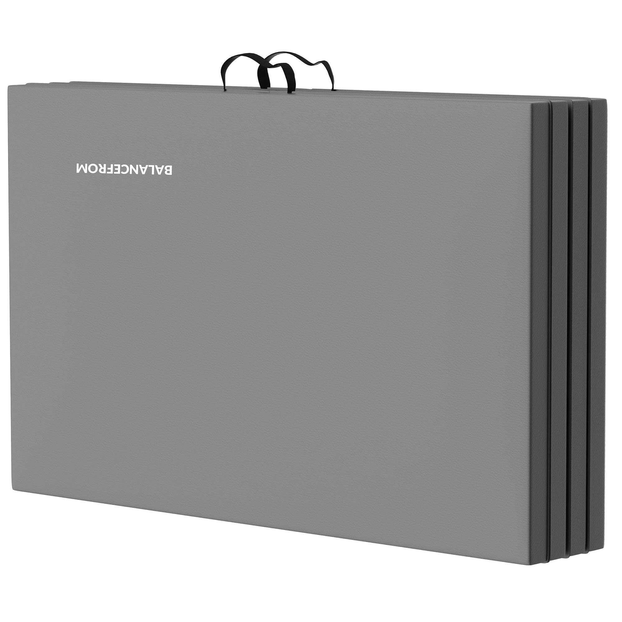Alt View 8. BalanceFrom Fitness - BalanceFrom Fitness GoGym 4' x 10' x 2" All Purpose Folding Gymnastics Mat, Gray - Gray.