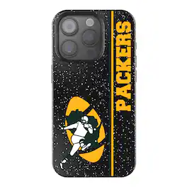 Keyscaper - NFL - Green Bay Packers Throwback Logo iPhone Bling Case - 16 Plus - Black