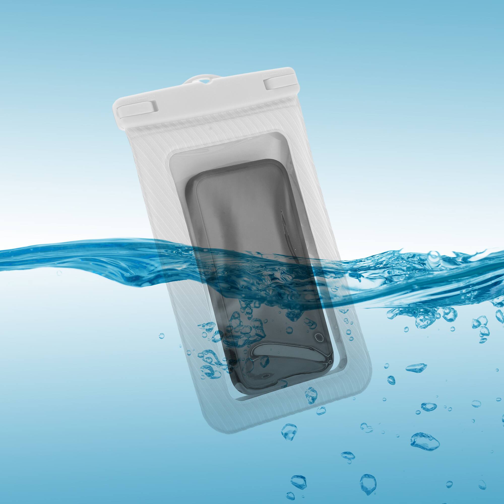 Alt View 3. Unique Bargains - 2pcs Full Stripe Mobile Waterproof Bag Universal Waterproof Case Compatible for Phone 5.51"x9.06" - Gray.