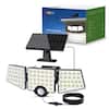 Front. Lepro - 1000LM Solar Motion Sensor Flood Light, 6500K Daylight White, Auto ON/Off, Separate Solar Panel, Adjustable Heads - Black.