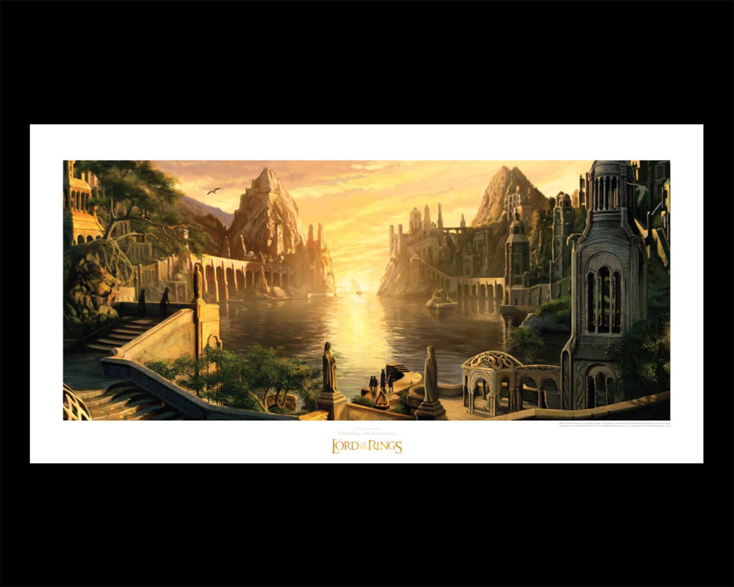 Alt View 1. Weta Workshop - WETA Workshop - The Lord of the Rings Trilogy - The Grey Havens Art Print   - COLLECTIBLES - Multicolor.