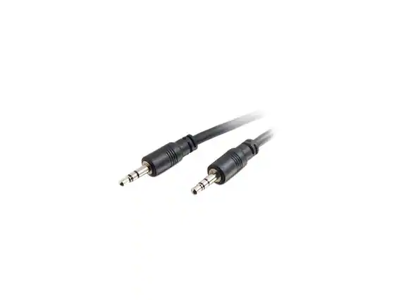 Front. Cables to Go - C2G 40108 3.5mm Stereo Audio Cable with Low Profile Connectors M/M, In-Wall CMG-Rated (35 Feet, 10.66 Meters).