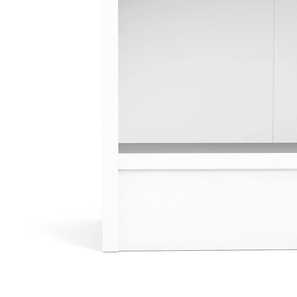 Alt View 2. Tvilum - Basic Tall Wide 5 Shelf Bookcase - White.
