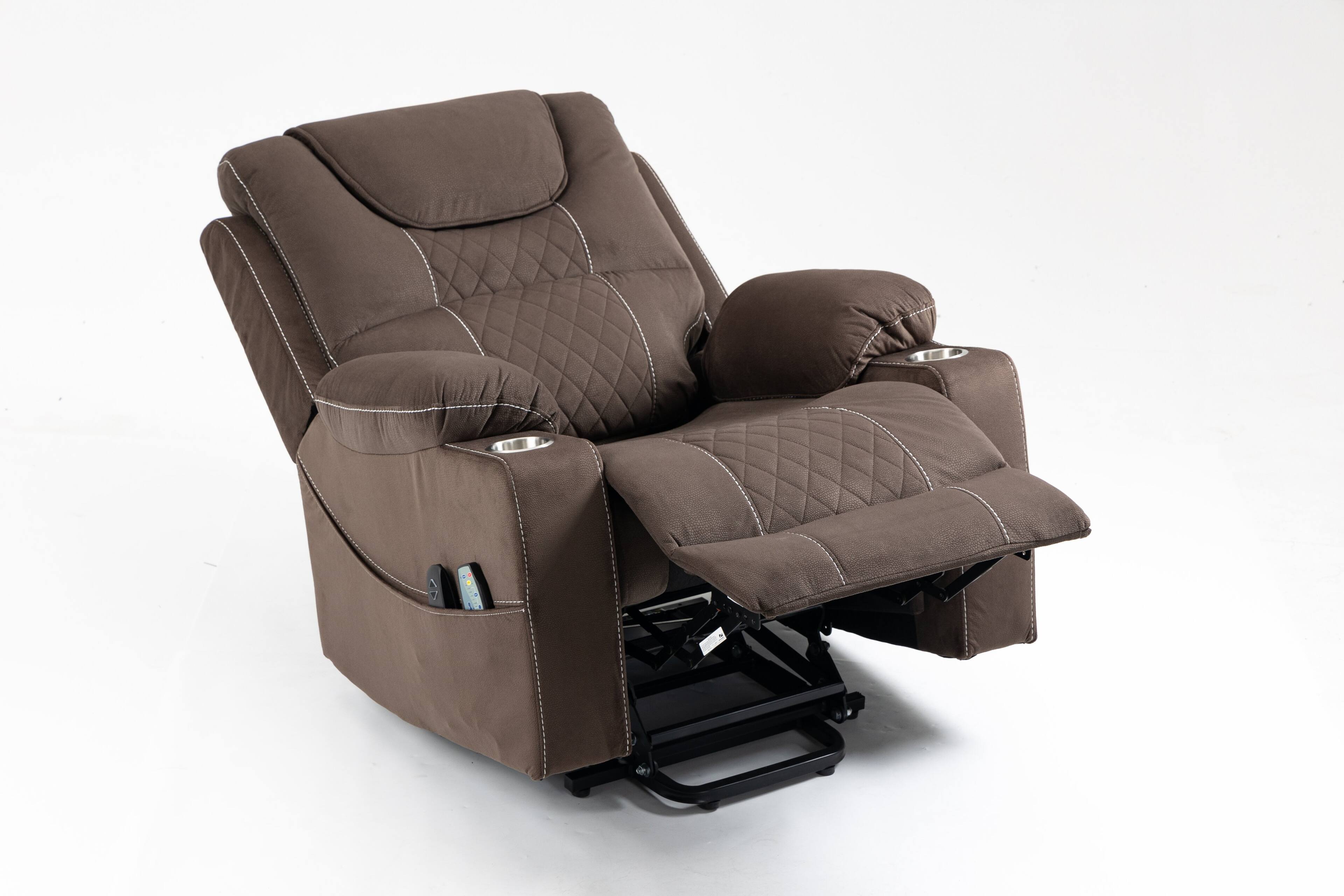 Back. APRILSOUL - Lounge chair lift chair relax sofa chair sitting room furniture sitting room power supply elderly electric lounge chair - Coffee.