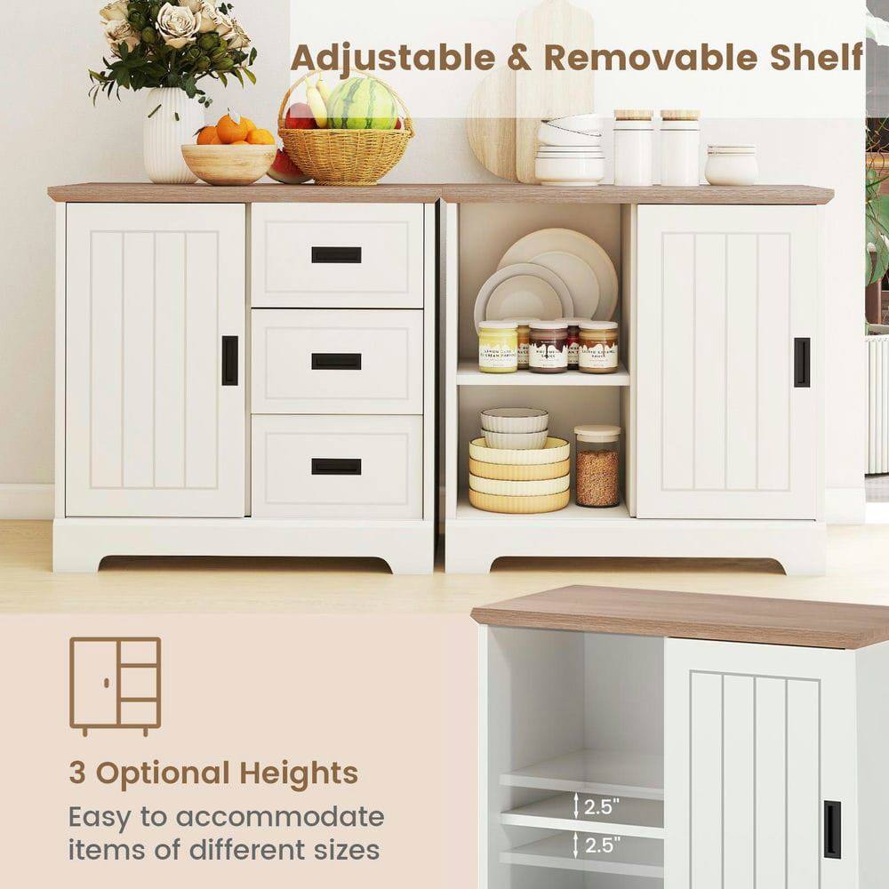 Adjustable & Removable Shelf

3 Optional Heights

Easy to accommodate items of different sizes

2.5" 2.5"