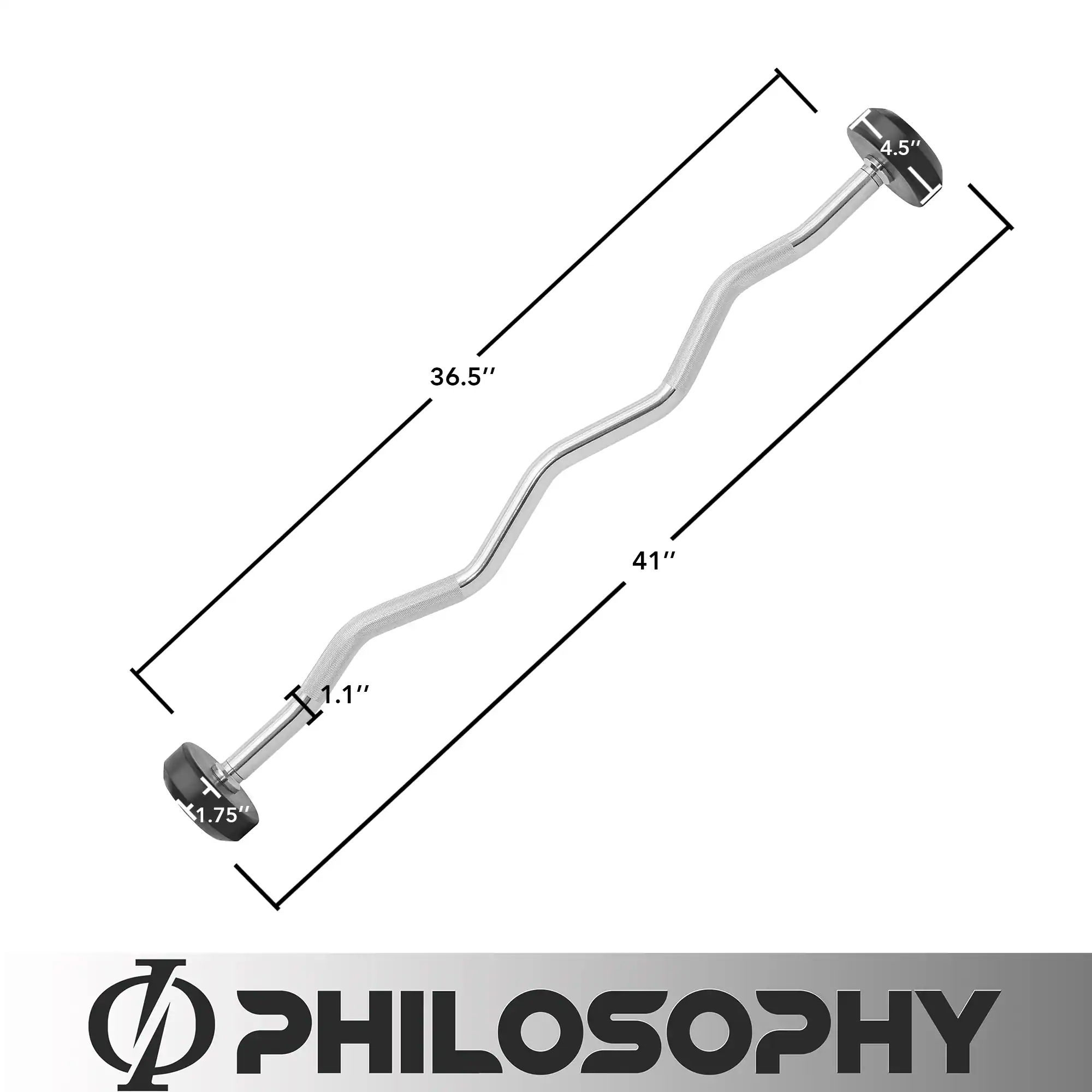 4.5" 36.5" 41" 1.1" 1.75" PHILOSOPHY