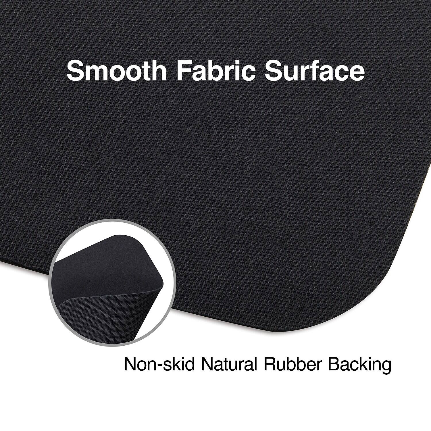 Smooth Fabric Surface  
Non-skid Natural Rubber Backing
