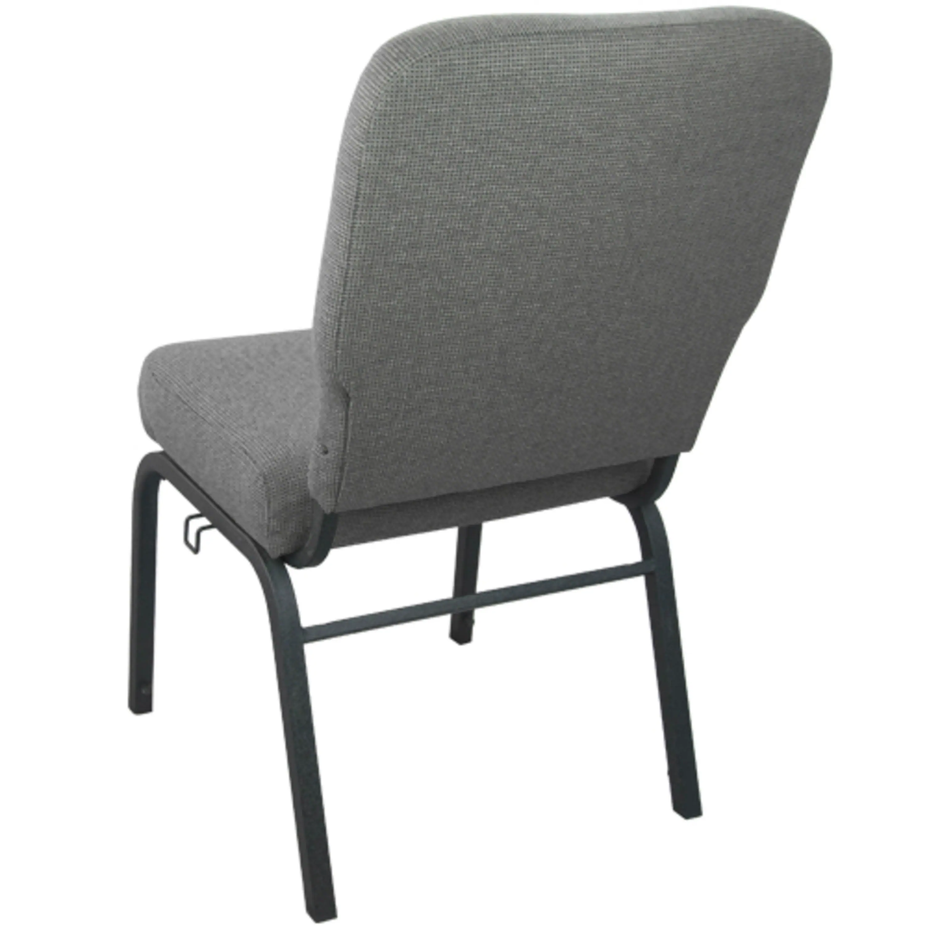 Alt View 1. Emma + Oliver - Signature Elite Church Chair - 20 in. Wide - Fossil Fabric/Black Frame.