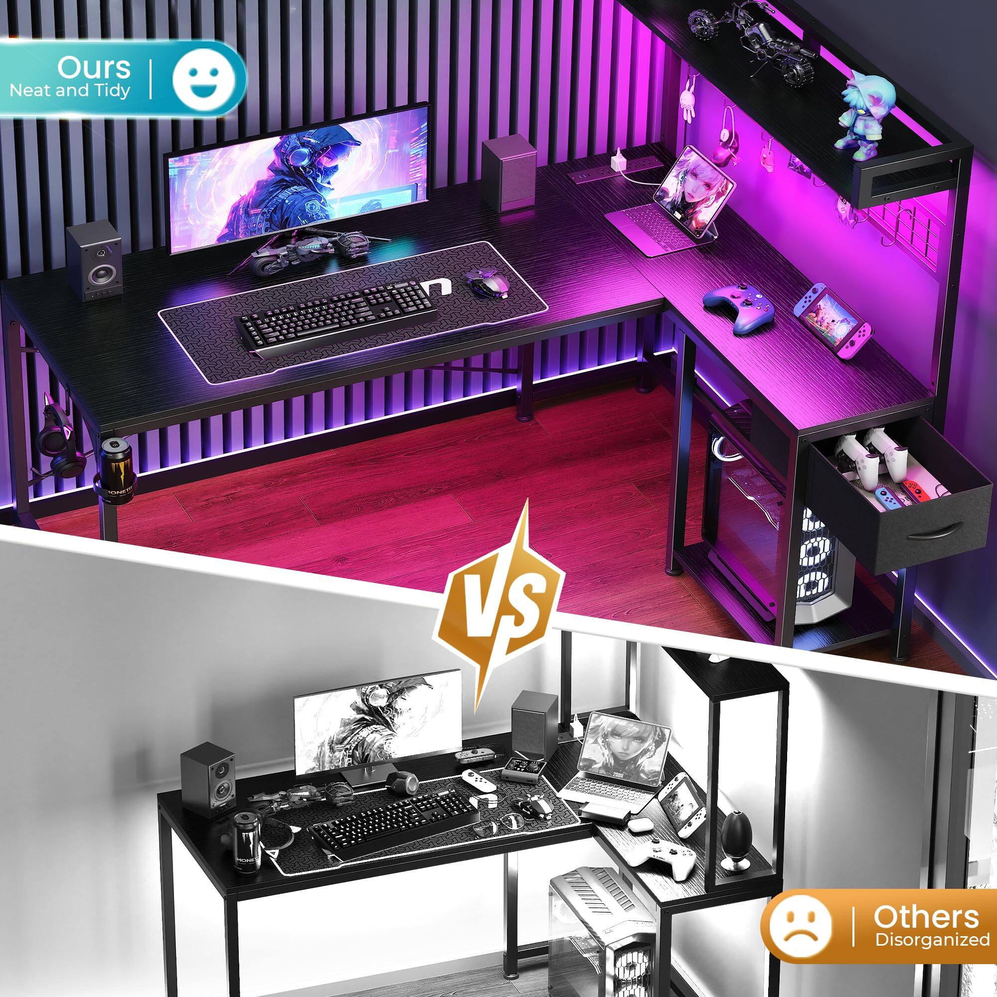 Ours  
Neat and Tidy

VS

Others  
Disorganized