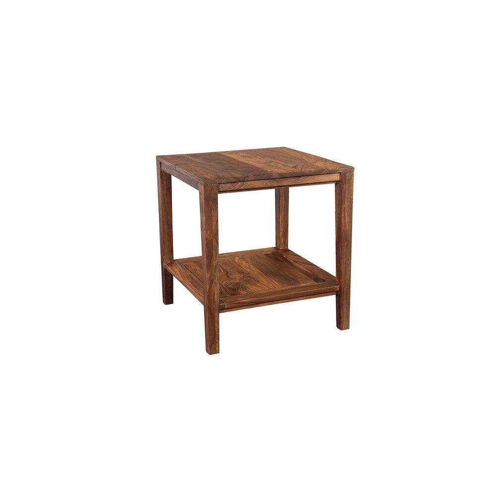 Alt View 3. Porter Designs - Fall River Solid Sheesham Wood End Table - Natural.