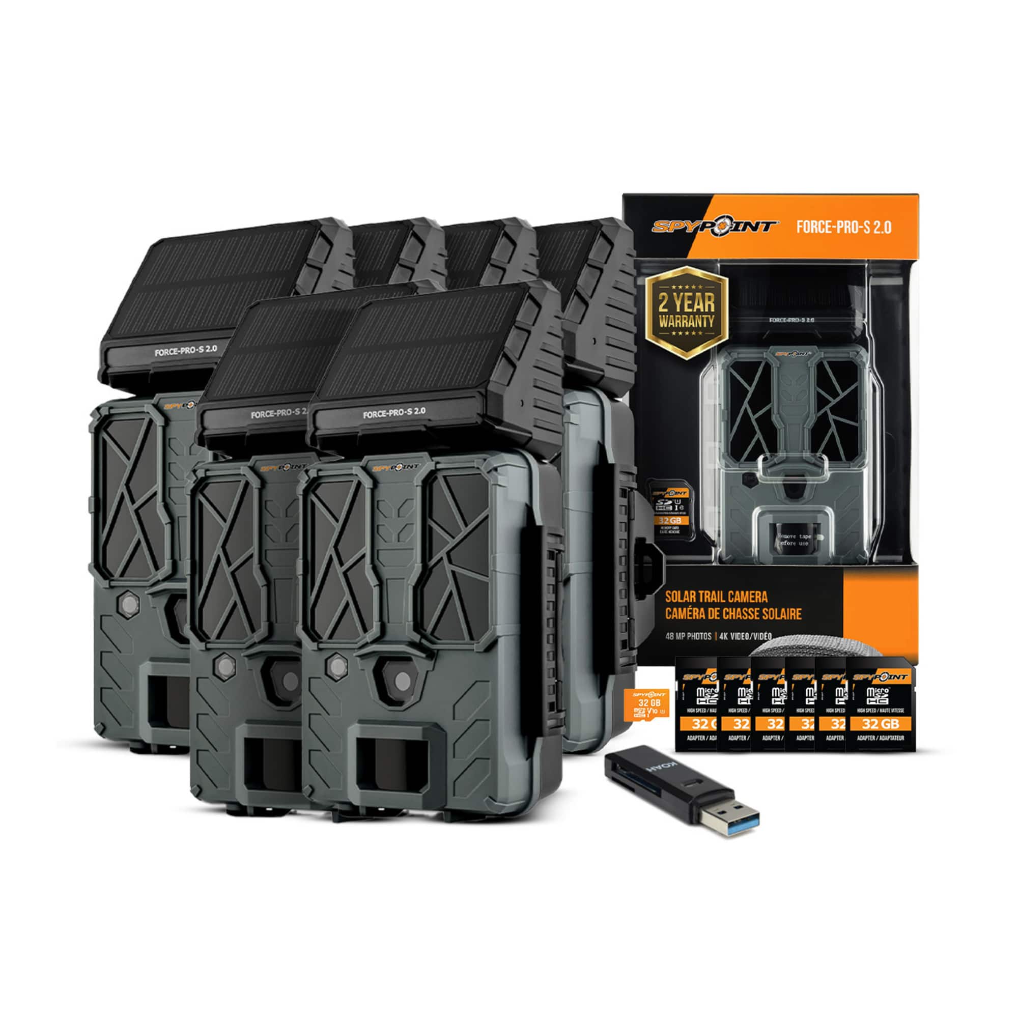 Spypoint - FORCE-PRO-S 2.0 Trail Camera (6-Pack) with Accessories Bundle price history on PriceWatchPro