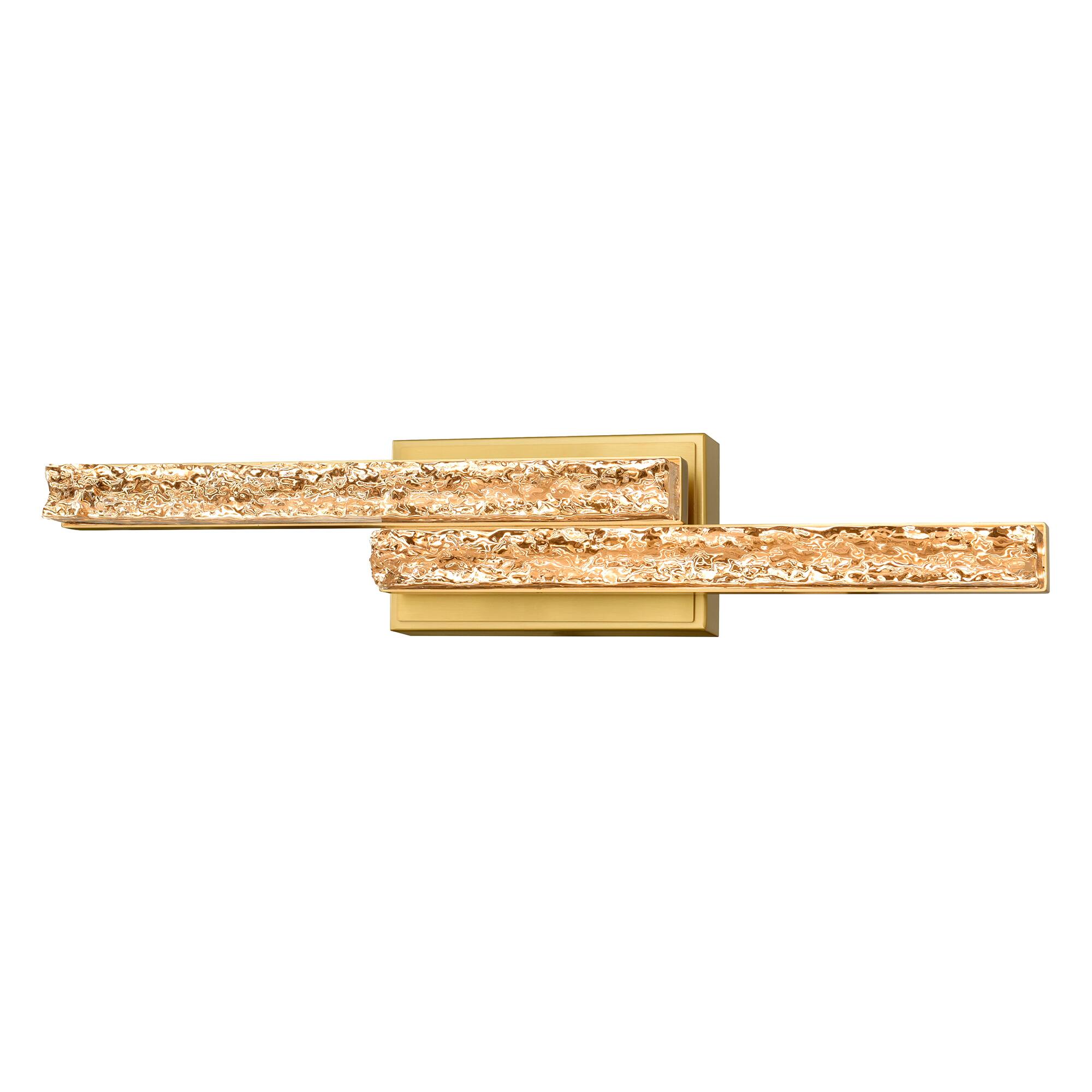 Angle. CWI Lighting - Stagger Integrated LED Brass Vanity Light - Brass.