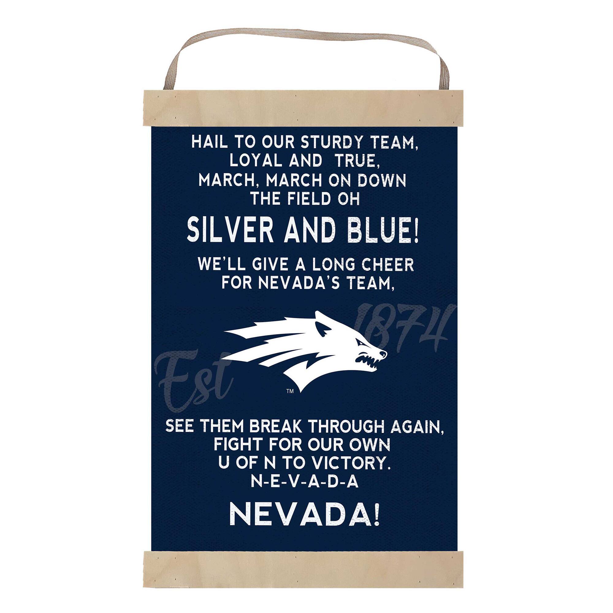 Nevada Wolf Pack 12'' x 20'' Fight Song Banner Sign