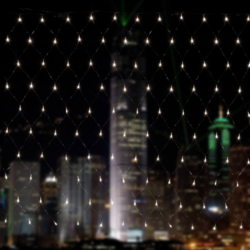 Alt View 7. IMAGE - 300 LED Net Mesh Fairy String Light for Christmas Party Wedding Cool White - Cool White.