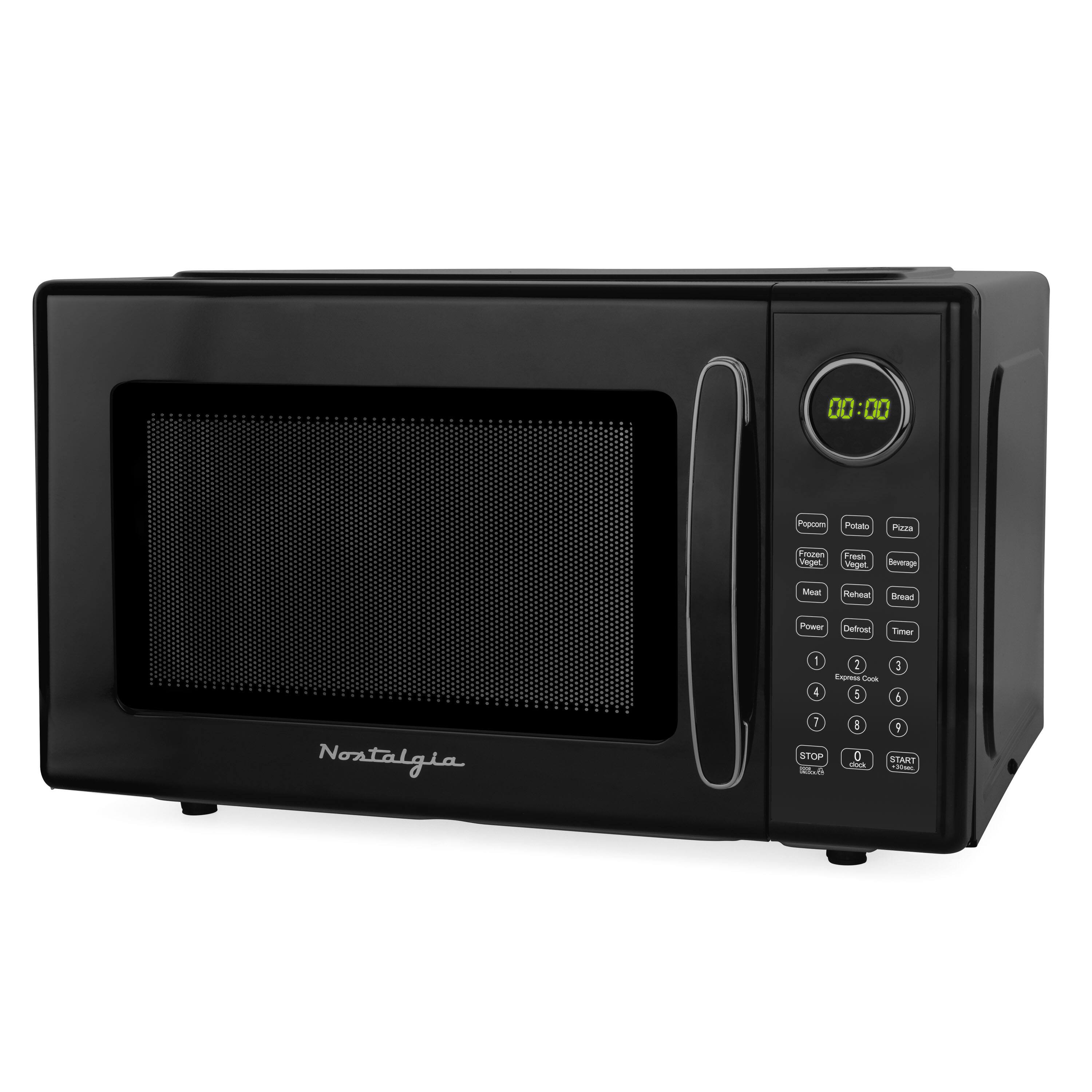 00:00 Popcorn Potato Pizza Frozen Veget Fresh Beverage Meat Reheat Bread Power Defrost Timer 1 Express Cook 2 3 4 5 6 7 8 9 STOP 0 START