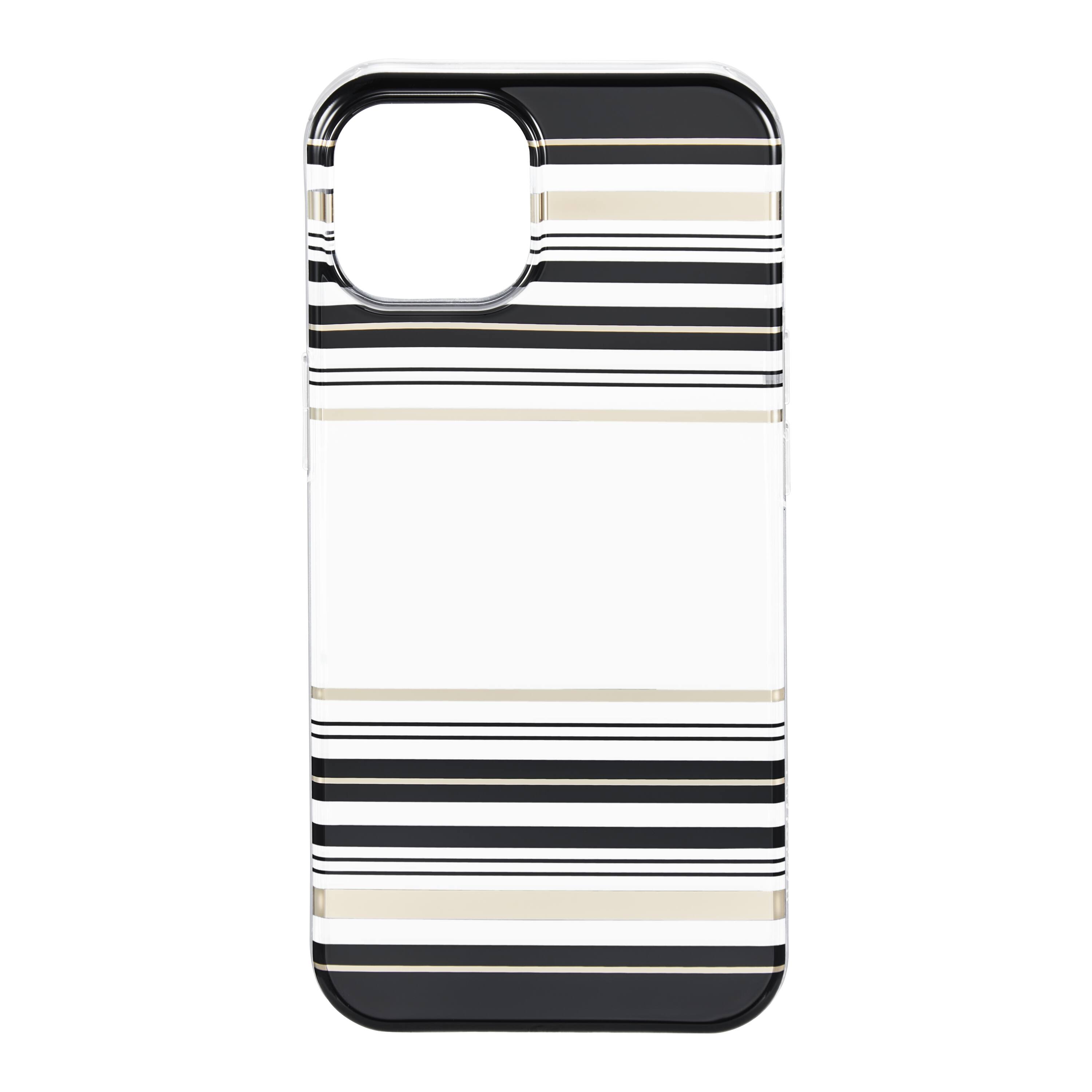 Alt View 14. Insignia™ - Hard-Shell Case for iPhone 14 and iPhone 13 - Black and Gold Stripe.