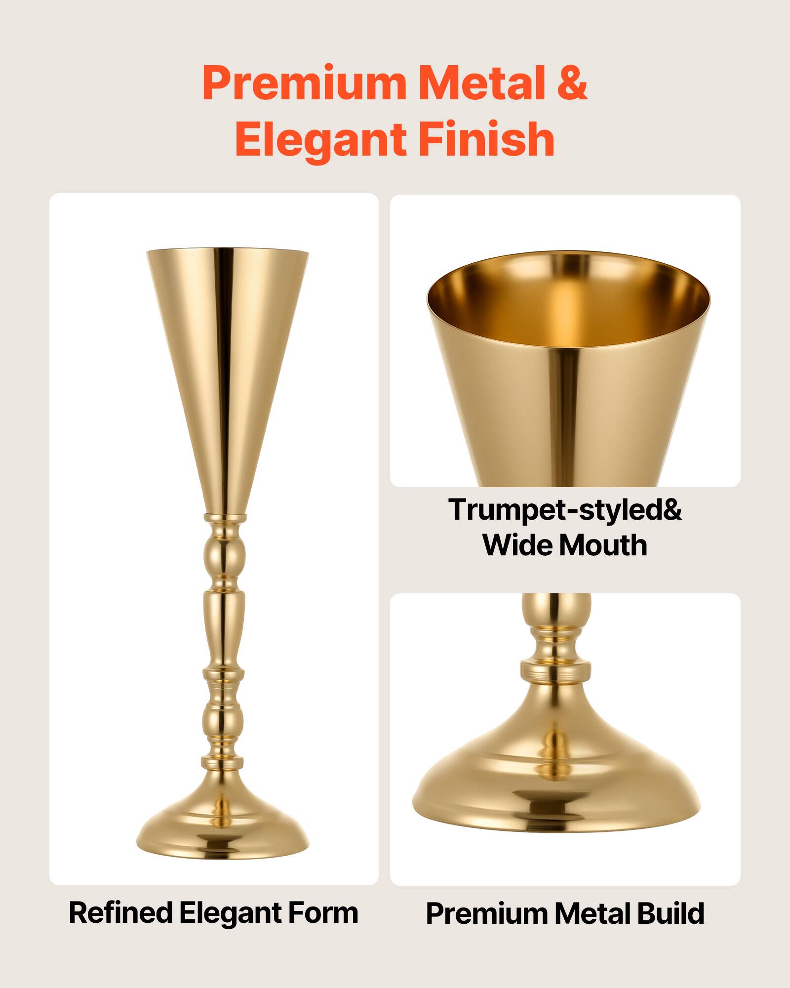 Premium Metal & Elegant Finish

Trumpet-styled & Wide Mouth

Refined Elegant Form

Premium Metal Build