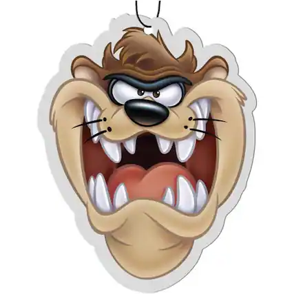 Front. Spoontiques - Spoontiques Looney Tunes Taz the Tasmanian Devil Air Freshener 3 Pack New Car Scent - Brown.