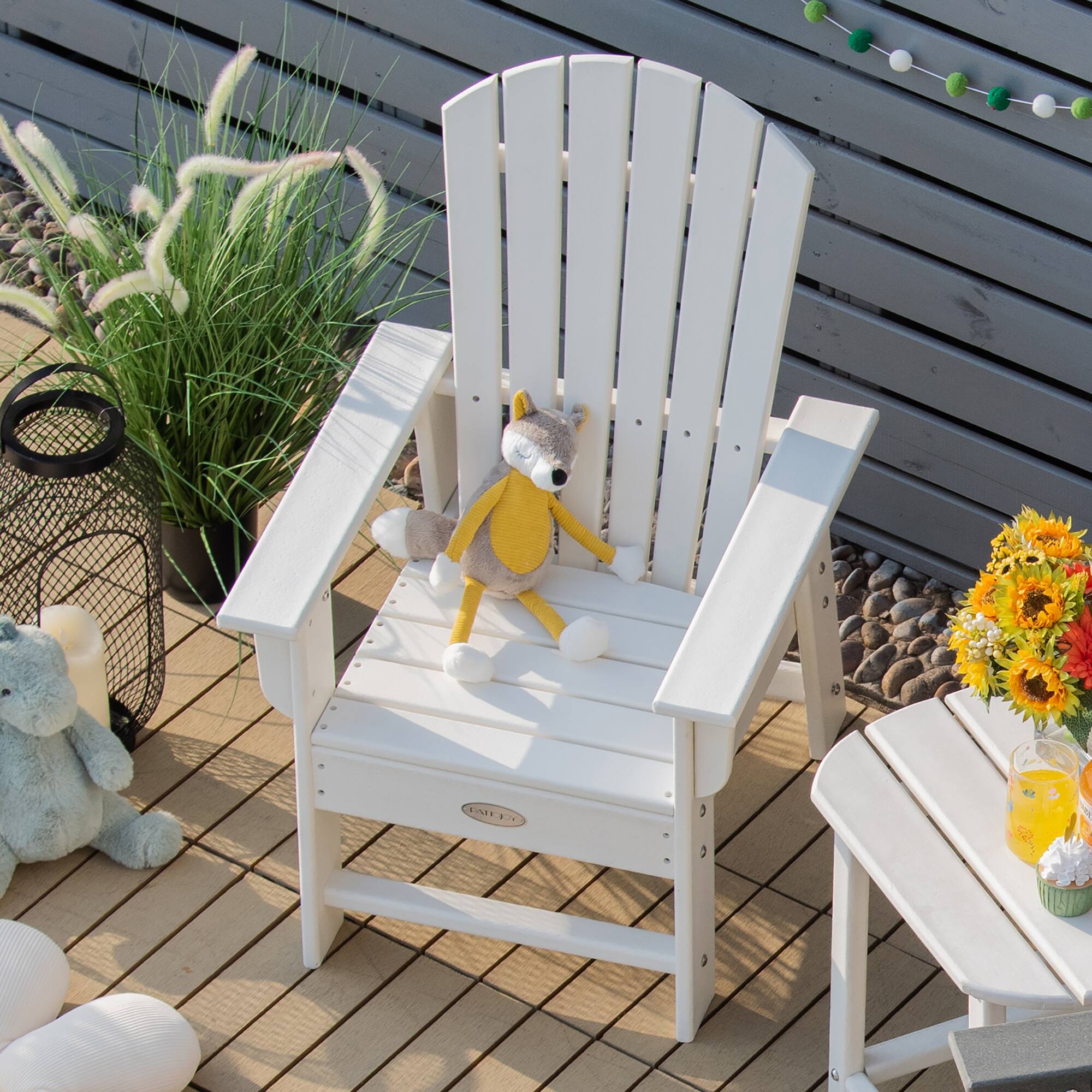 Alt View 2. Costway - Costway Patio Kids' Adirondack Chair Seat Weather Resistant for Ages 3-8 - White.