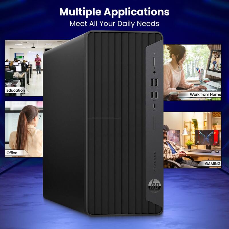 Multiple Applications  
Meet All Your Daily Needs  

Education  
Work from Home  
Office  
GAMING  

TRUCO  
PRODESK  
hp
