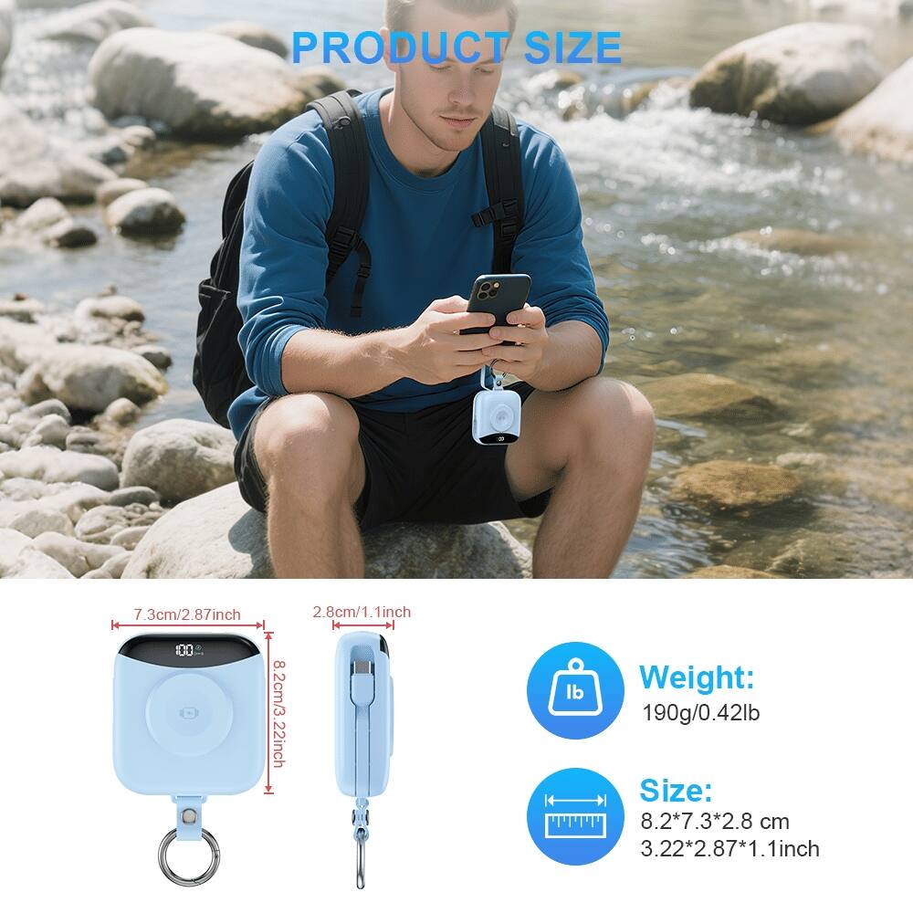 PRODUCT SIZE

7.3cm/2.87inch  
2.8cm/1.1inch  
8.2cm/3.22inch  

Weight: 190g/0.42lb  
Size: 8.2*7.3*2.8 cm  
3.22*2.87*1.1inch