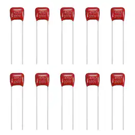 Unique Bargains - 20pcs 0.0047uF 100V CBB21/CBB22 Metallized Polypropylene Film Capacitor Kit for Electronics - Red