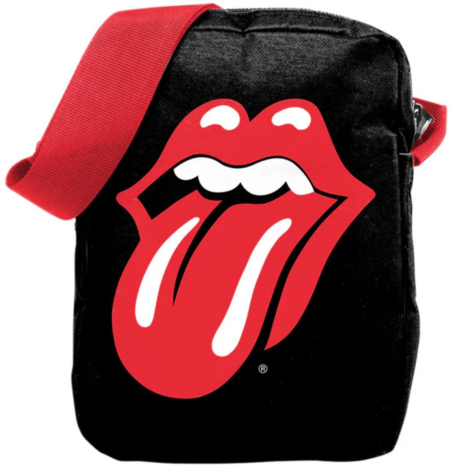 Front. PopMarket - The Rolling Stones - Rocksax - Rolling Stones - Classic Tongue Logo - Crossbody Bag with Stash - Multicolor.