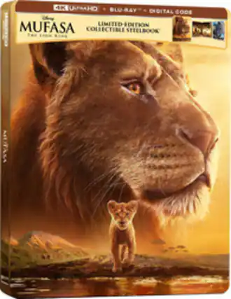 Front. Mufasa: The Lion King (Limited Edition) (Steelbook) - 4K Blu-Ray.