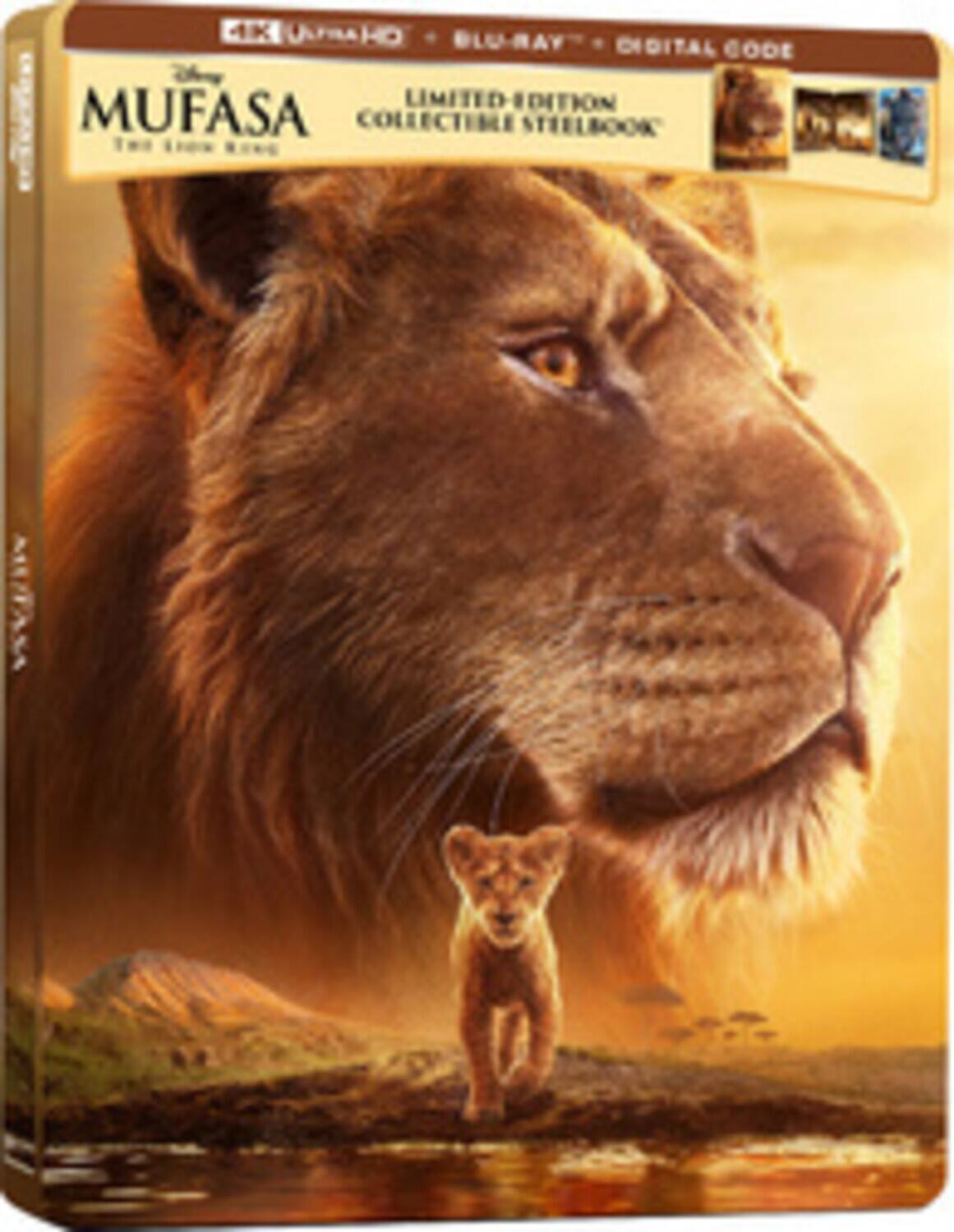 Mufasa: The Lion King (Limited Edition) (Steelbook)   - 4K Blu-Ray [4K Ultra HD Blu-ray]