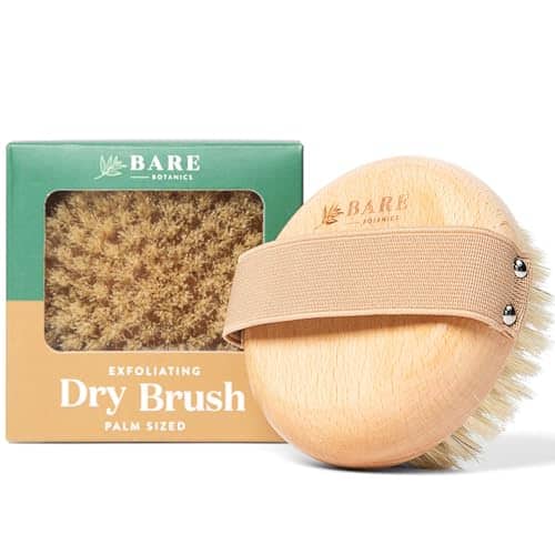 Vulpecula Spade - Bare Botanics Dry Body Brush for Lymphatic Drainage - Improve Circulation w/Gentle Exfoliation for Soft Skin -