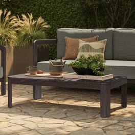 Kona 47 Inch Outdoor Teak Wood Coffee Table by Modway - Dark Brown