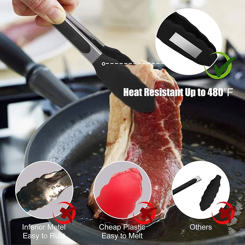 Heat Resistant Up to 480°F

Inferior Metal
Easy to Rust

Cheap Plastic
Easy to Melt

Others