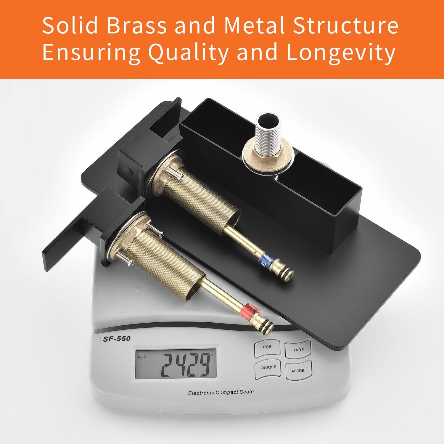 Solid Brass and Metal Structure Ensuring Quality and Longevity

SF-550 Electronic Compact Scale

2429 g

PCS TARE ON/OFF MODE