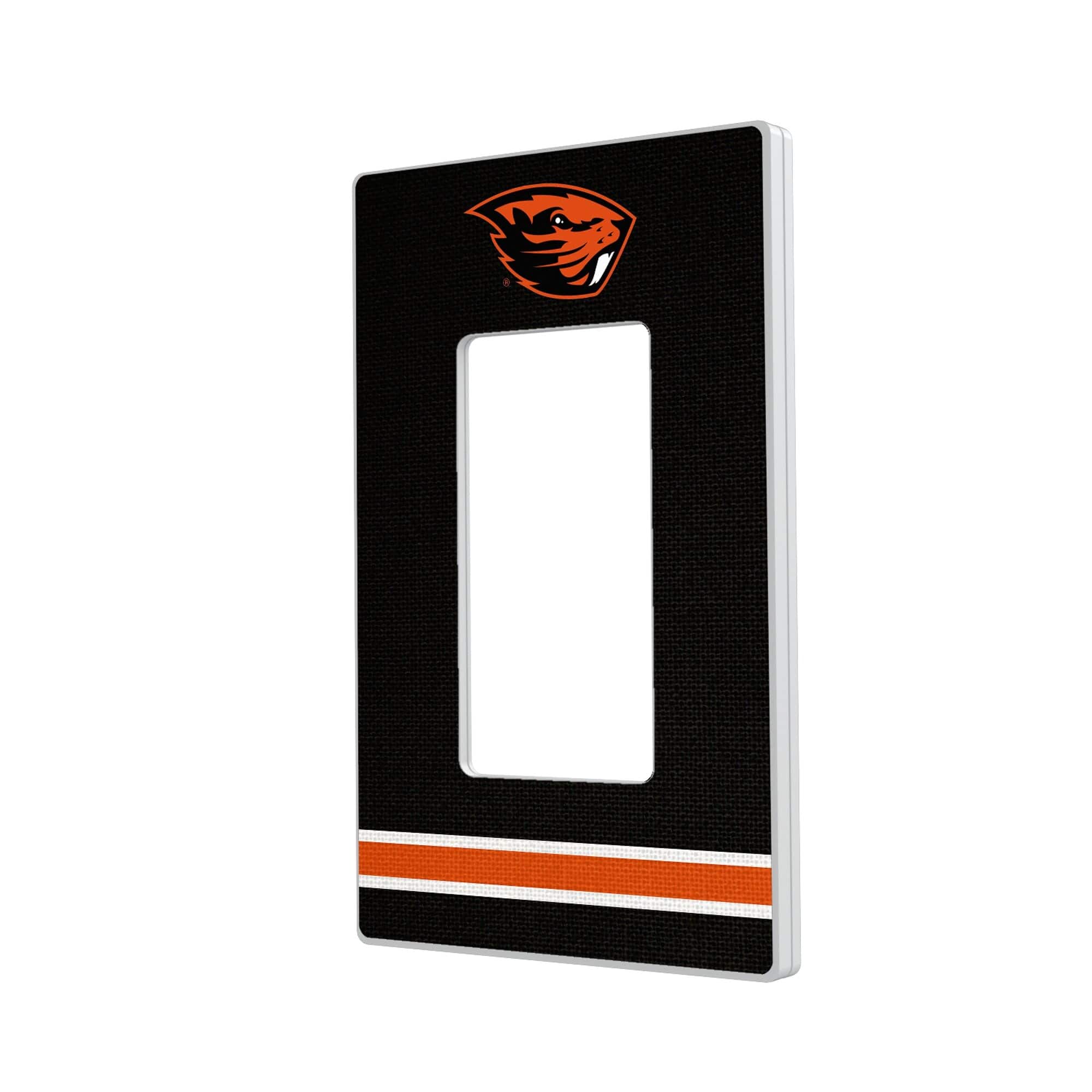 Keyscaper - Oregon State Beavers Stripe Design Single Rocker Light Switch Plate - Multicolor