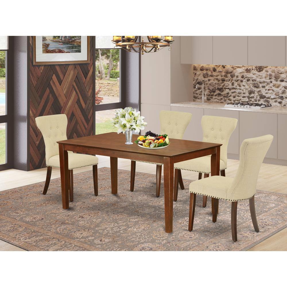 Left. East West Furniture - Dining Room Set Mahogany - Brown.