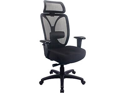 Tempur-Pedic - Mesh Back Fabric Computer and Desk Chair, (TP6450-BLKMB) - Black